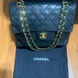 Chanel Lambskin Medium Tall Classic Double Flap